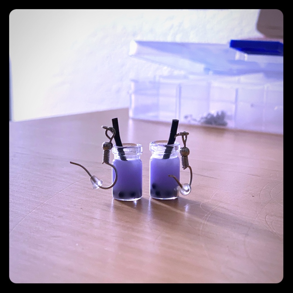 NWT Bubble Tea / Boba Earrings